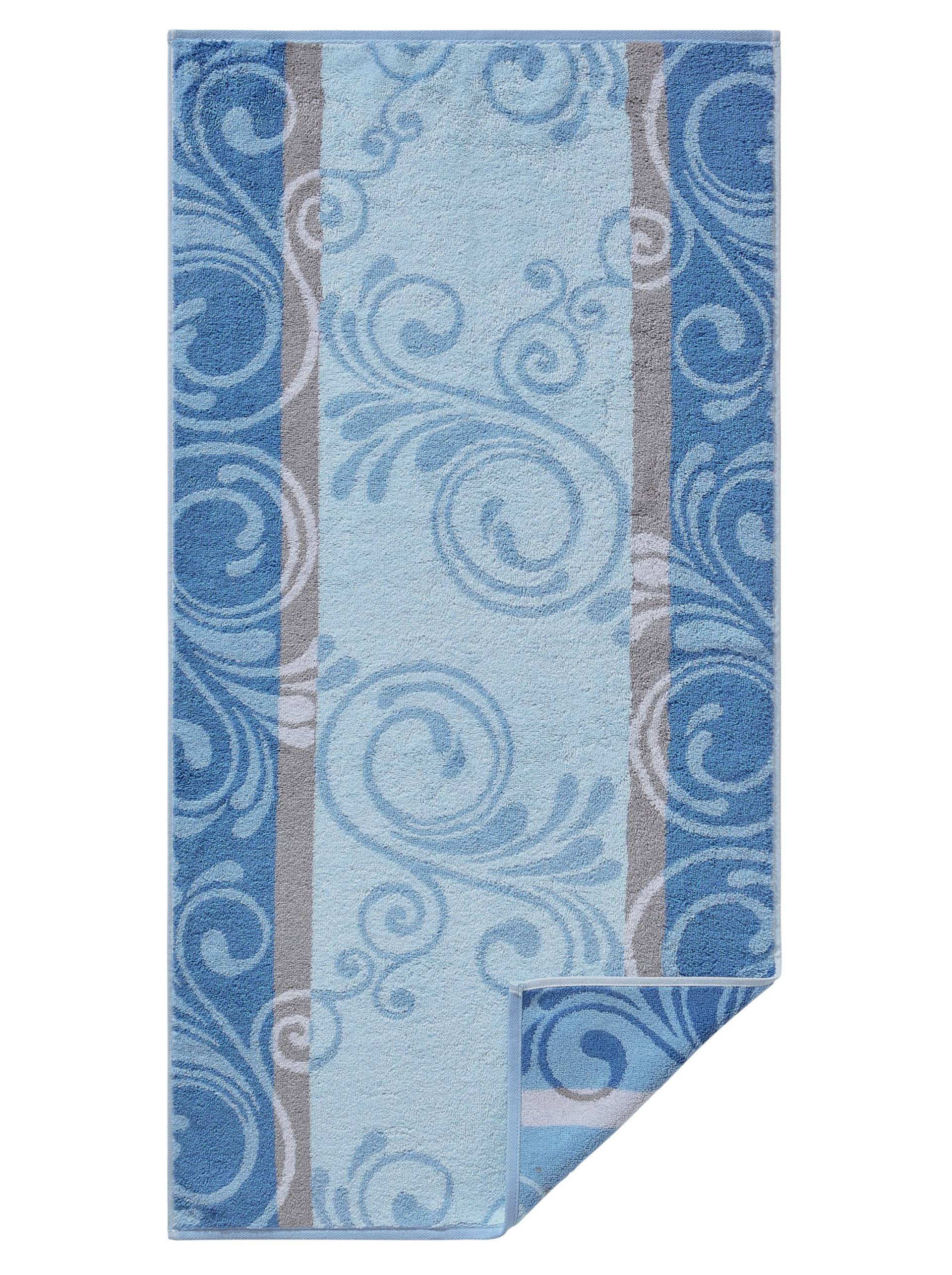 Handtuch in bleu-gemustert von Cawö von Cawö