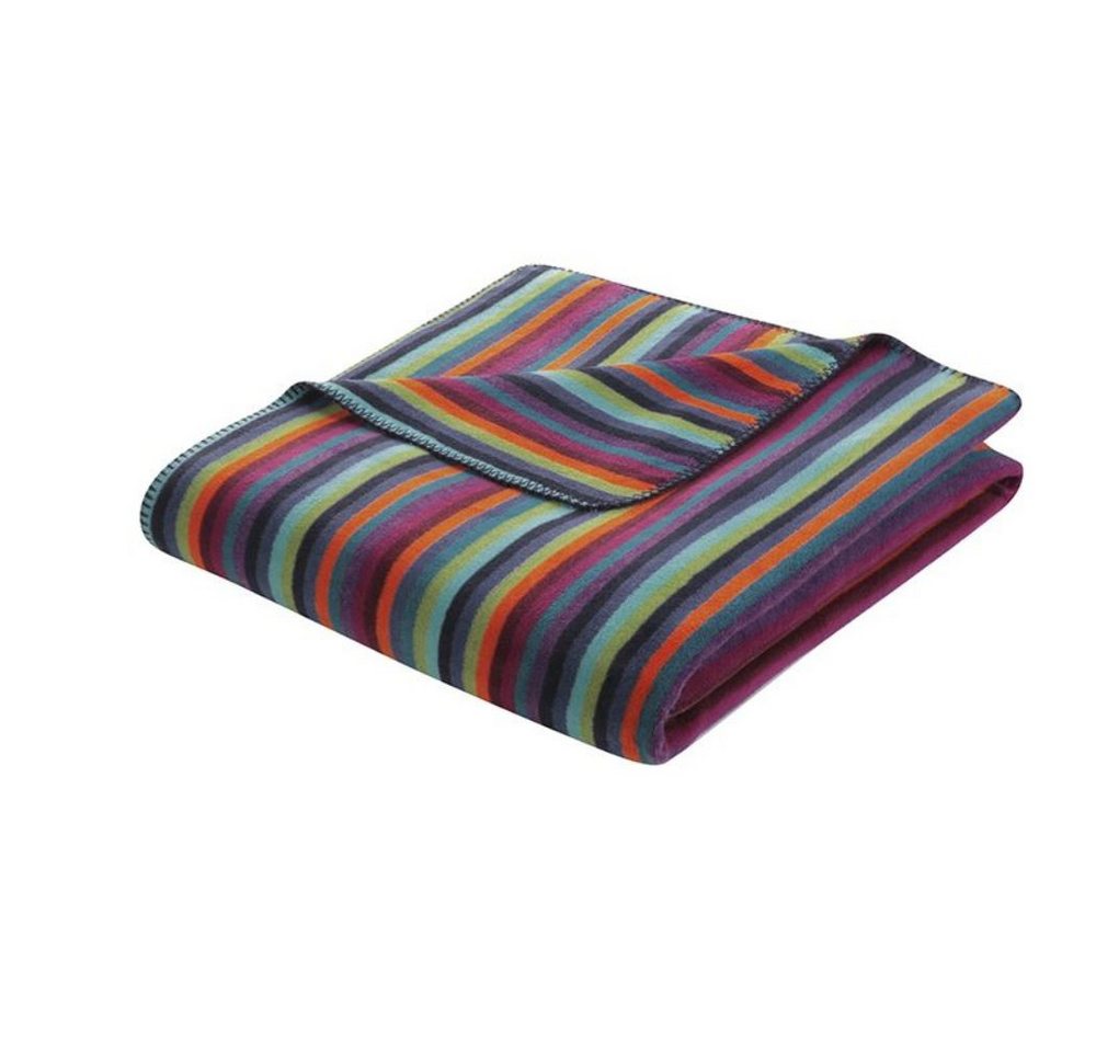 Wohndecke Cawö Wohndecke Lifestyle Streifen 70480 multicolor dunkel, Cawö von Cawö