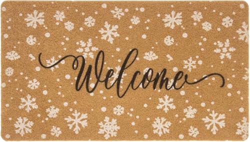 CaySep Fußmatte mit Weihnachtsmotiv für den Winter, Outdoor, Schneeflocke, Kiefernbaum, künstliche Kokosfaser, rutschfeste Unterseite, Urlaubsdekoration CaySep Fußmatte mit Weihnachtsmotiv für den Winter, Outdoor, Schneeflocke, Kiefernbaum, künstliche Kokosfaser, rutschfeste Unterseite, Urlaubsdekoration von CaySep
