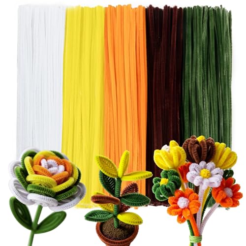 Caydo Pack of 500 Pipe Cleaners (Yellow Flowers) Caydo Pack of 500 Pipe Cleaners (Yellow Flowers) von Caydo