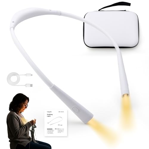 Caydo Stricklicht mit Aufbewahrungstasche, 4 Farben & 5-stufige Helligkeit Halslicht, Buchlicht zum Lesen und Häkeln, Halslichter für Handwerk, aufladbares Strick- und Häkellicht Caydo Stricklicht mit Aufbewahrungstasche, 4 Farben & 5-stufige Helligkeit Halslicht, Buchlicht zum Lesen und Häkeln, Halslichter für Handwerk, aufladbares Strick- und Häkellicht von Caydo