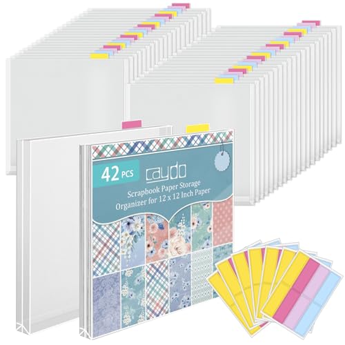 Caydo Papier-Organizer mit Registerkarten, oben ladend, mit Haftindex-Tabs für 100 Blatt, Scrapbooking, Vinyl, Fotos, 42 Stück Caydo Papier-Organizer mit Registerkarten, oben ladend, mit Haftindex-Tabs für 100 Blatt, Scrapbooking, Vinyl, Fotos, 42 Stück von Caydo