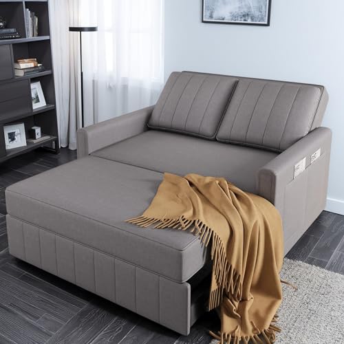 Cayipng Multifunktionales faltbares Schlafsofa, Schlafsessel, Loungesessel mit verstellbarer Rückenlehne, Liegesofa für kleine Räume, 127 x 180 x 57 cm (Grau) von Cayipng