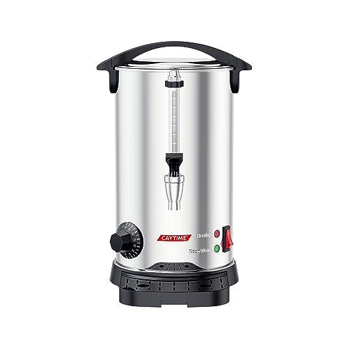 Caytime Glühweinkocher 6 Liter - 1500W Edelstahl Heißwasserspender mit Zapfhahn - zum Erhitzen und Warmhalten von Getränken wie Glühwein, Kaffee, Tee - TÜV & GS - Hochwertige Gastronomie Qualität Caytime Glühweinkocher 6 Liter - 1500W Edelstahl Heißwasserspender mit Zapfhahn - zum Erhitzen und Warmhalten von Getränken wie Glühwein, Kaffee, Tee - TÜV & GS - Hochwertige Gastronomie Qualität von Caytime