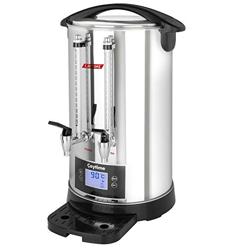 Caytime Teemaschine D6 - Digitaler Teeautomat, isoliert mit Doppelwand - Samowar, Semaver 6 Liter von Caytime
