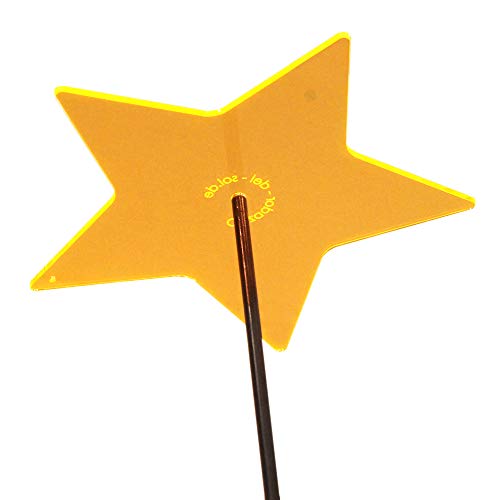 Cazador-del-sol ® - das Original | Stern | Sonnenfänger-Stern gelb | Durchmesser 20 cm | Höhe 120 cm von Cazador-del-sol