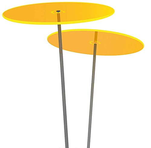 Cazador-del-sol ® - das Original | Duo | 2 Stück | Sonnenfänger gelb | Durchmesser 20 cm | Höhe 175 cm von Cazador-del-sol