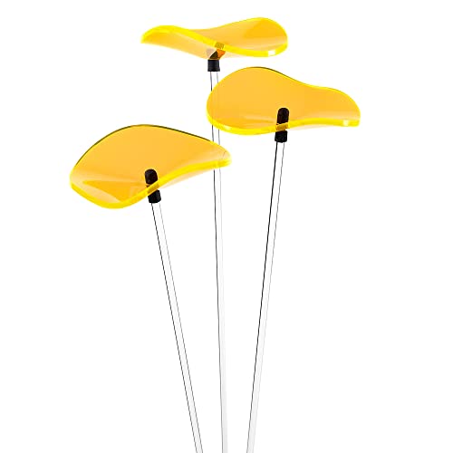 Cazador-del-sol ® - das Original | Lucille | 3 Stück | geschwungener Sonnenstrauß gelb | Durchmesser 8 cm | Höhe 40 cm von Cazador-del-sol