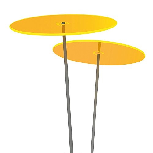 Cazador-del-sol ® - das Original | Duo - Medio | 2 Stück | Sonnenfänger gelb | Durchmesser 15 cm | Höhe 120 cm von Cazador-del-sol
