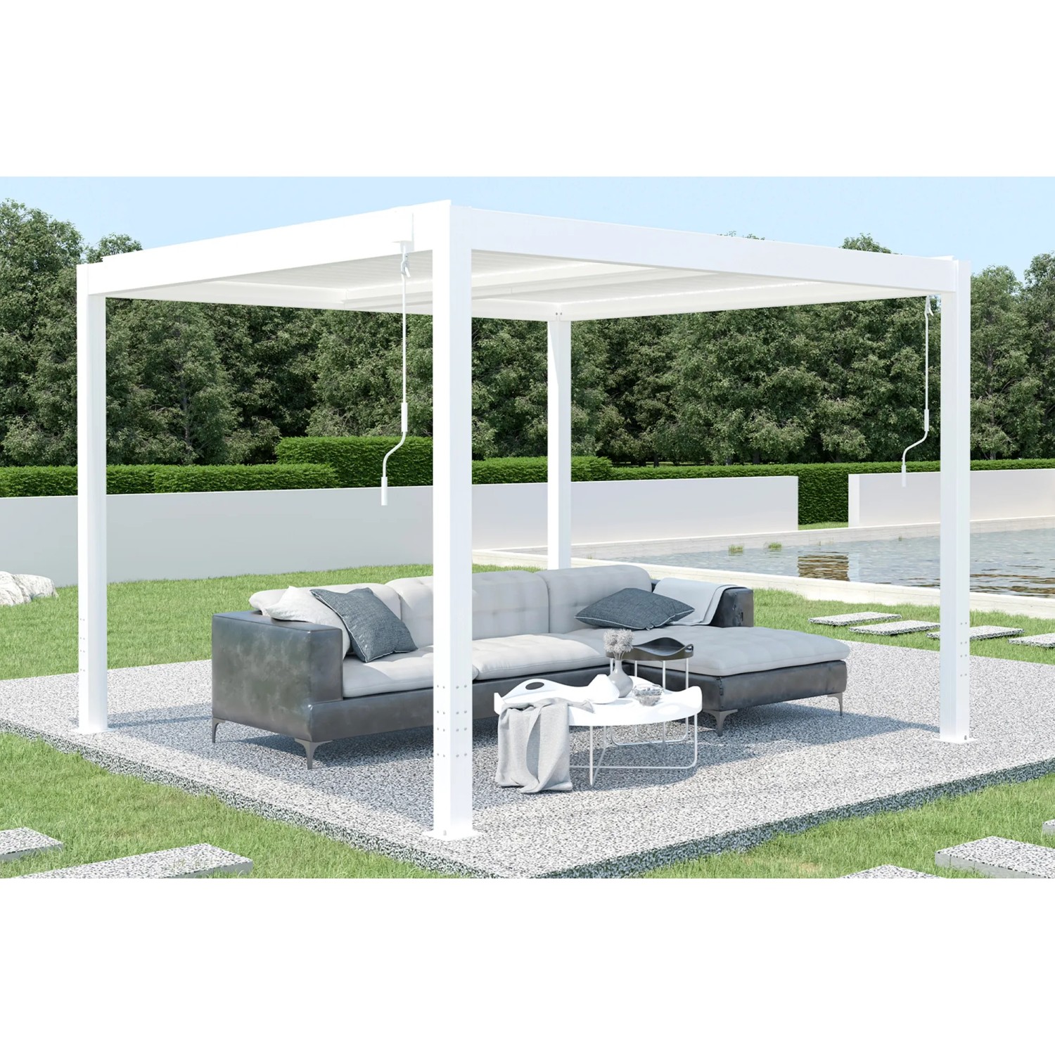 Cazeboo Aluminium Lamellendach Santa 300S300 Weiß Cazeboo Aluminium Lamellendach Santa 300S300 Weiß von Cazeboo