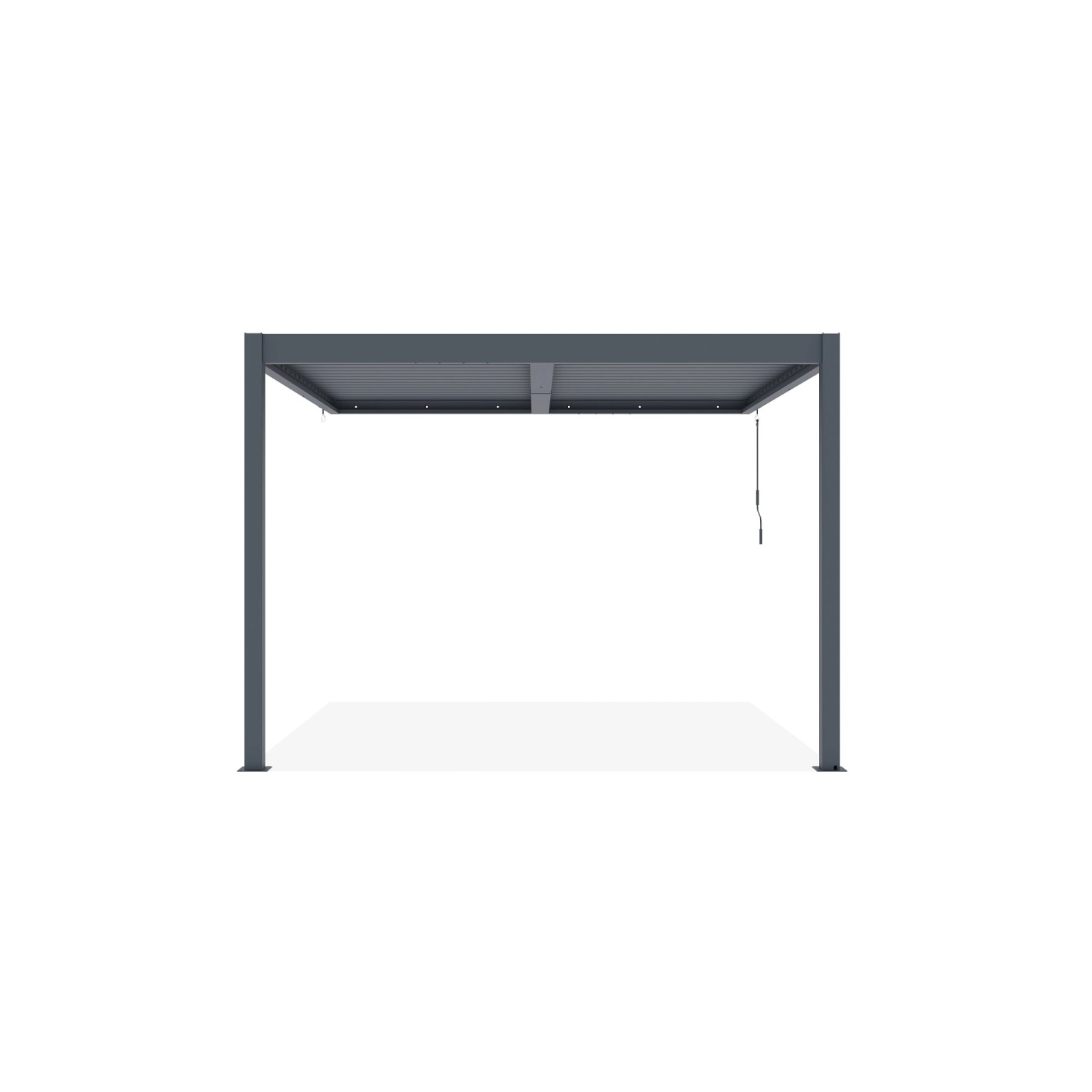 Cazeboo Piana 3X3M Graue Bioklimatische Anlehnpergola Aus Aluminium von Cazeboo