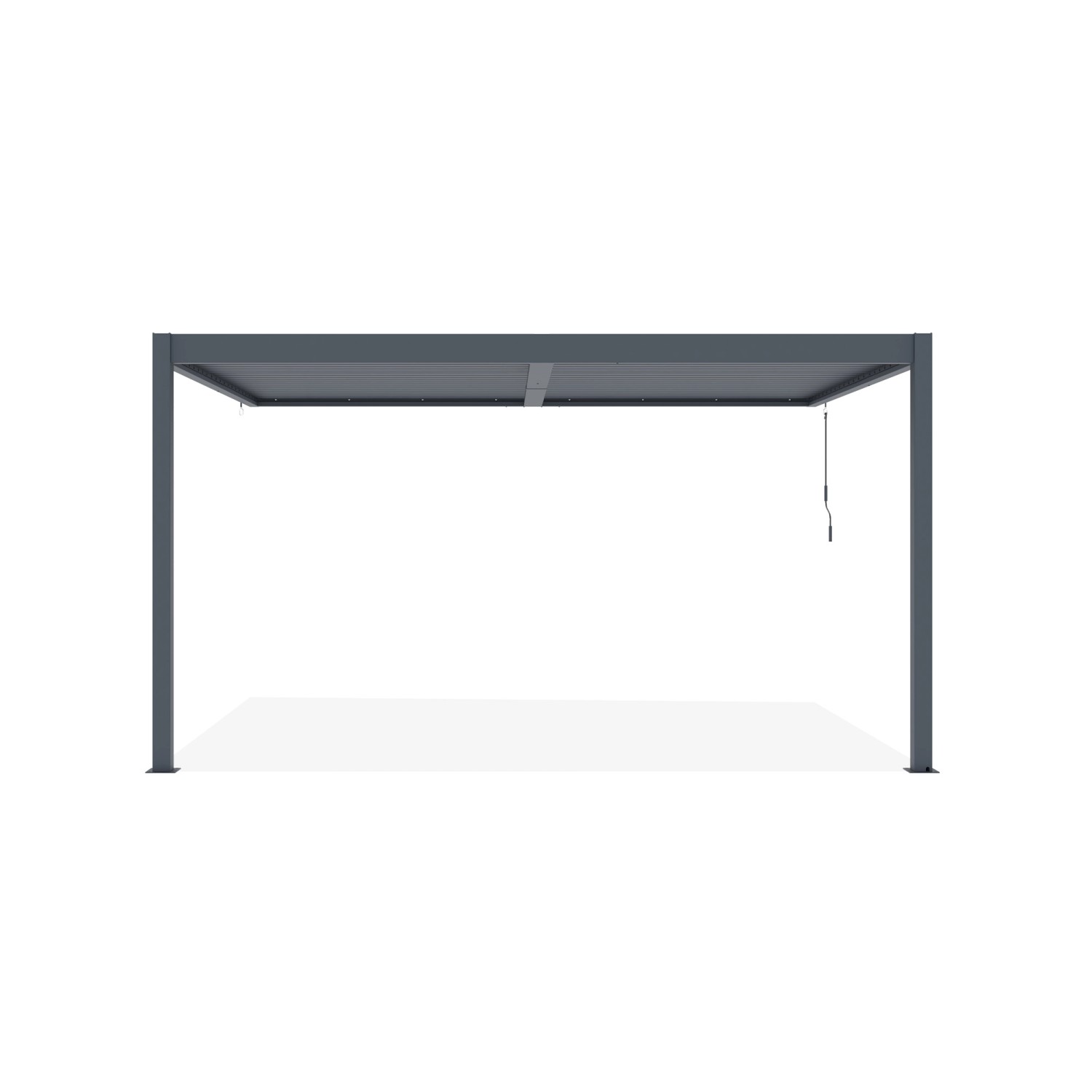 Cazeboo Piana 4X3M Graue Bioklimatische Anlehnpergola Aus Aluminium von Cazeboo