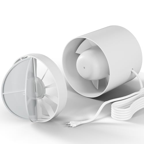 Cazooo Kanal Rohrventilator,Inline-Abluftventilator 100 mm,135 m3/h,Hohe Qualität,Leise,Für Bad,WC,Küche,Gewächshaus,Zelt,Garage, Mit 1,5 m Kabel Cazooo Kanal Rohrventilator,Inline-Abluftventilator 100 mm,135 m3/h,Hohe Qualität,Leise,Für Bad,WC,Küche,Gewächshaus,Zelt,Garage, Mit 1,5 m Kabel von Cazooo