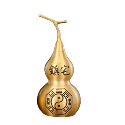 Cazqgoy Feng Shui Brass Wu Lou Pumpkin,Wu Lou Lucky Pumpkin Feng Shui Chinese Good Luck Pumpkin (15cm) von Cazqgoy