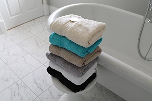 Cazsplash Handtücher aus hochwertiger Bio-Baumwolle 50 x 90 cm, 650 g/m² weiß von Cazsplash
