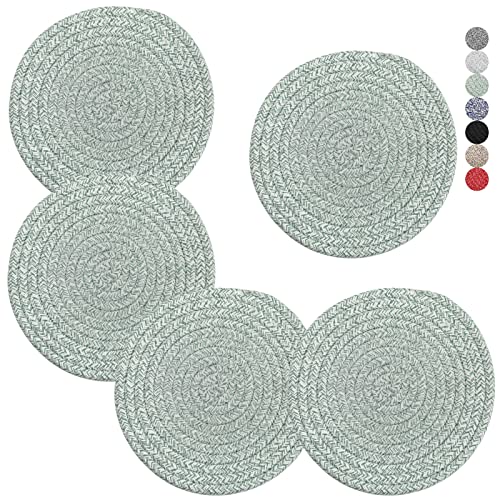 Topfuntersetzer für heiße Töpfe und Pfannen, 20.3 cm, 5 Stück, Untersetzer für heiße Geschirr, heiße Pads für Küchentisch, Kochtopflappen-Set (Grün, 5) von Cazzon