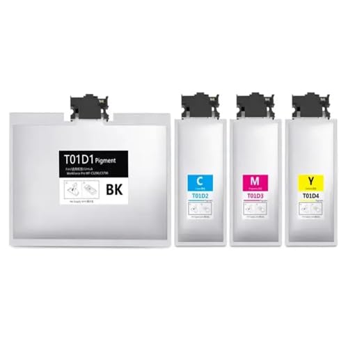 CbErFVK Kompatibel mit Ink Bag mit Pigmenttinte Workforce Pro WF-C529RDTW WF-C579RD2TWF WF-C579RDTWF-Drucker(1SET) von CbErFVK