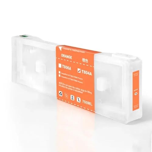 CbErFVK Kompatibel mit Nachfüll -Tintenpatronen mit Chip 700 ml P6000 P7000 P8000 P9000 Drucker T8041 T8049 T804A(Orange) von CbErFVK