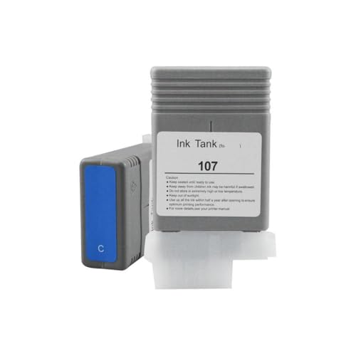 CbErFVK Kompatibel mit PFI-107 Tintenpatronen 107 PFI107 IPF680 IPF685 IPF770 IPF780 IPF785 IPF670 Drucker 130ml(1Pc Cyan) von CbErFVK