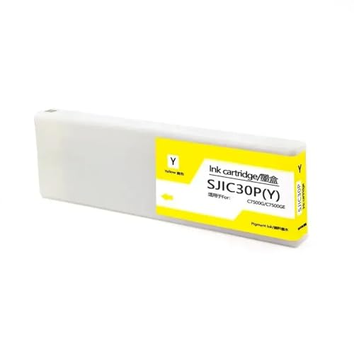 CbErFVK Kompatibel mit TM-C7500G TM-C7500GE-312 EUR Drucker SJIC30P 300ML Tintenpatrone Pigment vierfarbig(Yellow) von CbErFVK