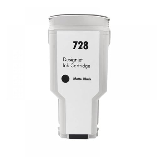 CbErFVK Kompatibel mit Tintenpatrone 728 DesignJet T730 T830 Drucker -Set mit 4 Farben 300 ml(300ML-Matte Black) von CbErFVK