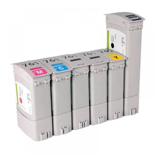 CbErFVK Kompatibel mit Tintenpatrone 761 Pigment Tinte DesignJet T7100 T7200 Drucker(1SET - 6PCS) von CbErFVK
