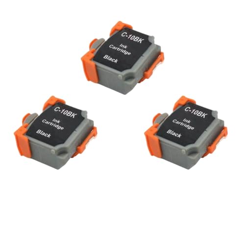 CbErFVK Kompatibel mit Tintenpatrone BCI10BK BCI-10BK C10BK passend Kompatibel mit BJ-30 BJC-50 55 70 80 85 85PW(3 Black) von CbErFVK