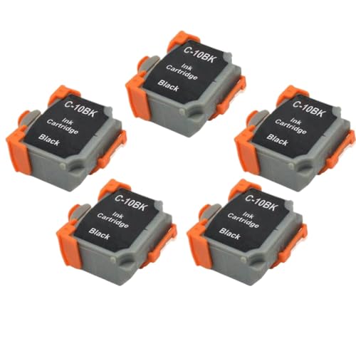 CbErFVK Kompatibel mit Tintenpatrone BCI10BK BCI-10BK C10BK passend Kompatibel mit BJ-30 BJC-50 55 70 80 85 85PW(5 Black) von CbErFVK