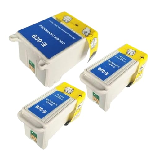 CbErFVK Kompatibel mit Tintenpatronen T028 T029 Druckern und Stylus-Serien C50 C-60 C61 CX3100(One Set Plus One BK) von CbErFVK