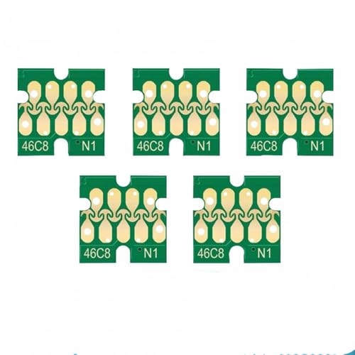 CbErFVK Kompatibel mit Tintenpatronenchip T46C8 T46C T46C2 T46C3 T46C4 Verwendung mit Surecolor F6370 F9470 F9470H Drucker(C M Y K HDK U16-U20) von CbErFVK