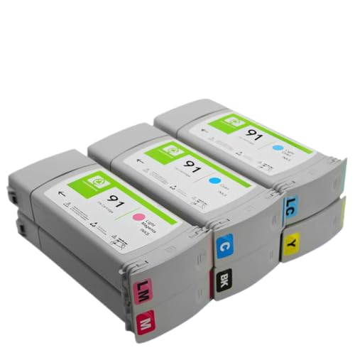 CbErFVK Kompatibel mit dem Patronen DesignJet Z6100 Z6100PS Pigmenttinte 8 Farboptionen(PBK) von CbErFVK