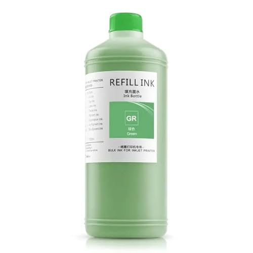 CbErFVK Kompatibel mit verschiedenen Tintenstrahldruckern 11 Farboptionen verfügbar 1000 ml wasserdichte Pigmenttinte(Green) von CbErFVK