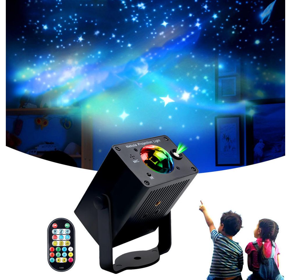 Cbei LED Nachtlicht Sternenhimmel Projektor Wasserwelle Projektionslampe Nachtlicht, für Erwachsene,Kinder,Zimmer Dekoration,Party, mit Helligkeit Einstellbar mit Fernbedienung von Cbei