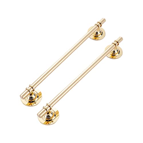 CcHhyyt 2 Stück Selbstklebende Griffe für Schränke, Türen und Schubladen - Metallgriff aus Zinklegierung zum Kleben - Schiebetürgriff für Küchenschränke (256mm, Gold) von CcHhyyt