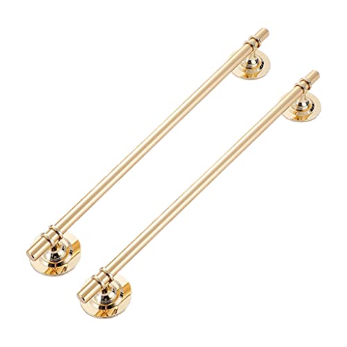 CcHhyyt 2 Stück Selbstklebende Griffe Schrankgriffe Türgriffe Schubladenknöpfe Griffe zum kleben Metallgriff Möbelgriff aus Zinklegierung Schiebetürgriff Griffe für küchenschränke (320mm, Gold) von CcHhyyt