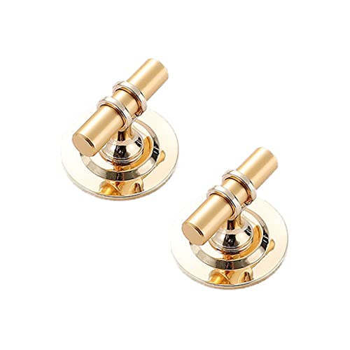 CcHhyyt 2 Stück Selbstklebende Griffe Schrankgriffe Türgriffe Schubladenknöpfe Griffe zum kleben Metallgriff Möbelgriff aus Zinklegierung Schiebetürgriff Griffe für küchenschränke (50mm, Gold) von CcHhyyt