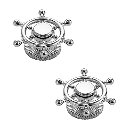 CcHhyyt 2 Stück Selbstklebende Griffe Schrankgriffe Türgriffe Schubladenknöpfe Griffe zum kleben Metallgriff Möbelgriff aus Zinklegierung Schiebetürgriff Griffe für küchenschränke (Ruder, Silber) von CcHhyyt