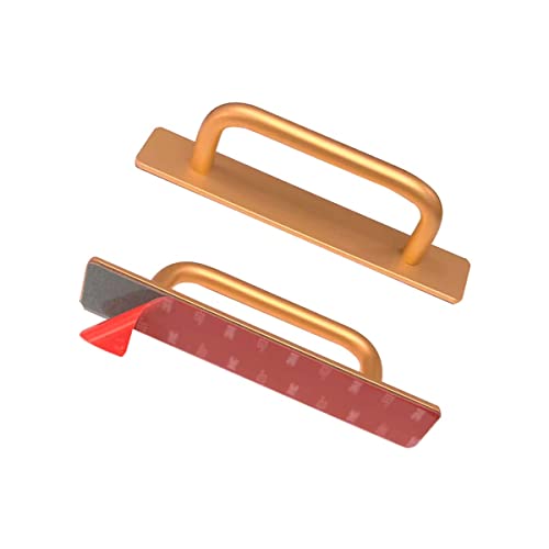 CcHhyyt Selbstklebender Griff Schrankgriffe Aluminium Griffe für Kleiderschrank Schlafzimmer Badezimmer Edelstahl Küchengriffe für Küchenschränke Möbelgriffe Küchengriffe 2 Stück(106mm, Rose Gold) von LAOSEP