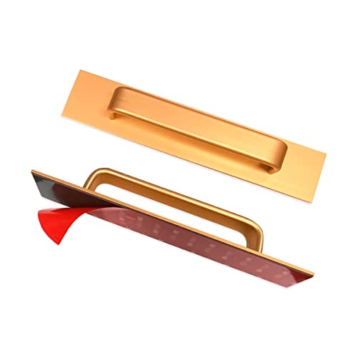 CcHhyyt Selbstklebender Griff Schrankgriffe Aluminium Griffe für Kleiderschrank Schlafzimmer Badezimmer Edelstahl Küchengriffe für Küchenschränke Möbelgriffe Küchengriffe 2 Stück(133mm,Rose Gold) von LAOSEP
