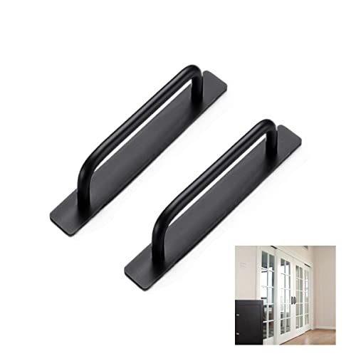 CcHhyyt Selbstklebender Griff Schrankgriffe Aluminium Griffe für Kleiderschrank Schlafzimmer Badezimmer Edelstahl Küchengriffe für Küchenschränke Möbelgriffe Küchengriffe 2 Stück(138mm, Schwarz) von CcHhyyt