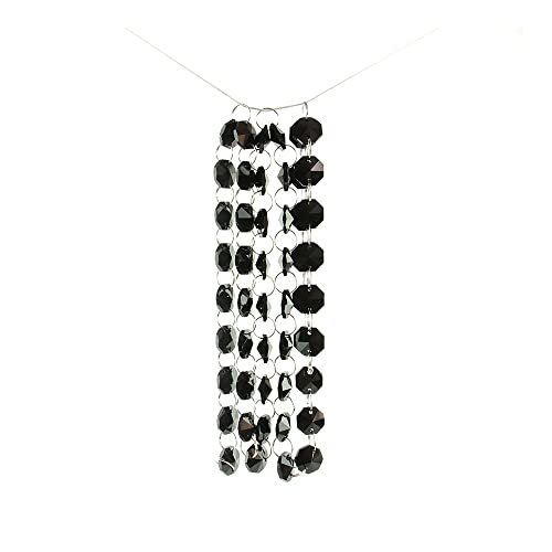 Kronleuchter-Prismen, Kristall, 3 m, 14 mm, achteckige Kristall-Perlen, Ketten, Kristallglas, hängende Stranggirlanden (Farbe: 5) von CcacHe