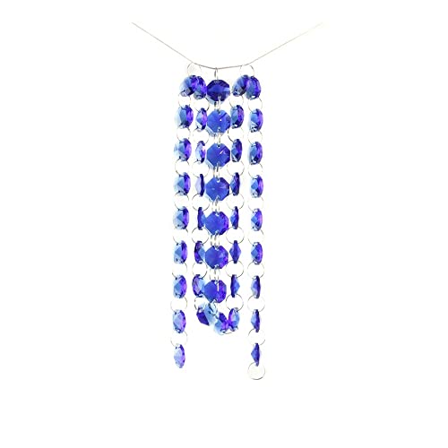 Kronleuchter-Prismen, Kristall, 3 m, 14 mm, achteckige Kristall-Perlen, Ketten, Kristallglas, hängende Stranggirlanden (Farbe: 9) von CcacHe