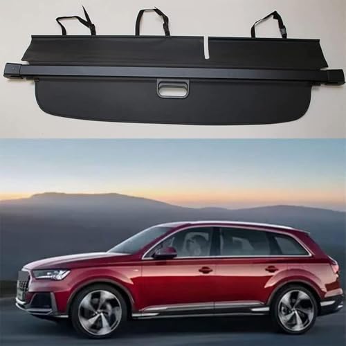 CccByaaa1 Auto Ausziehbar Kofferraum Rollo für Audi Q7(Non Power Tailgate) 2016-2021,Schattenschutz PrivatsphäRe Vorhang. von CccByaaa1