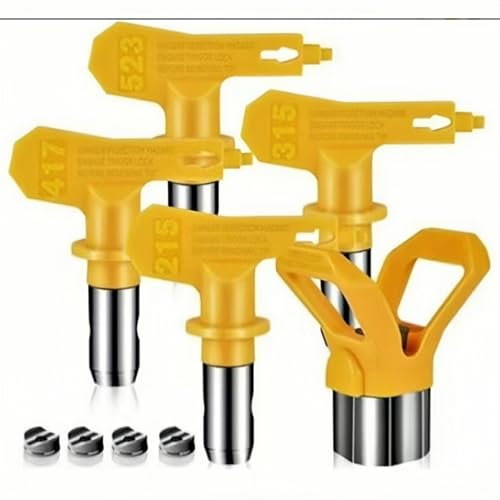 5 Stück Airless Farbsprühdüsen Kit - Umkehrbare Spritzspitzen mit Spitzenschutz & Filter für Airless-Spritzmaschinen - Kompatibel mit Graco, Wagner & More 5 Stück Airless Farbsprühdüsen Kit - Umkehrbare Spritzspitzen mit Spitzenschutz & Filter für Airless-Spritzmaschinen - Kompatibel mit Graco, Wagner & More von Ccedviery