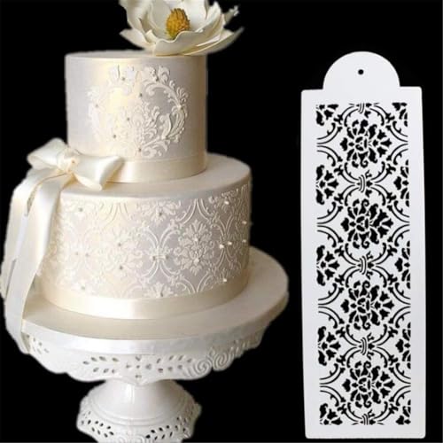 Ccipotatoo Blumen-Form Kuchenschablone, Kuchenspitzenschablone, Fondant-Kuchen-Bordüre, Dekoration, Kuchenvorlage, Hochzeitstortendekorationswerkzeug (B) von Ccipotatoo