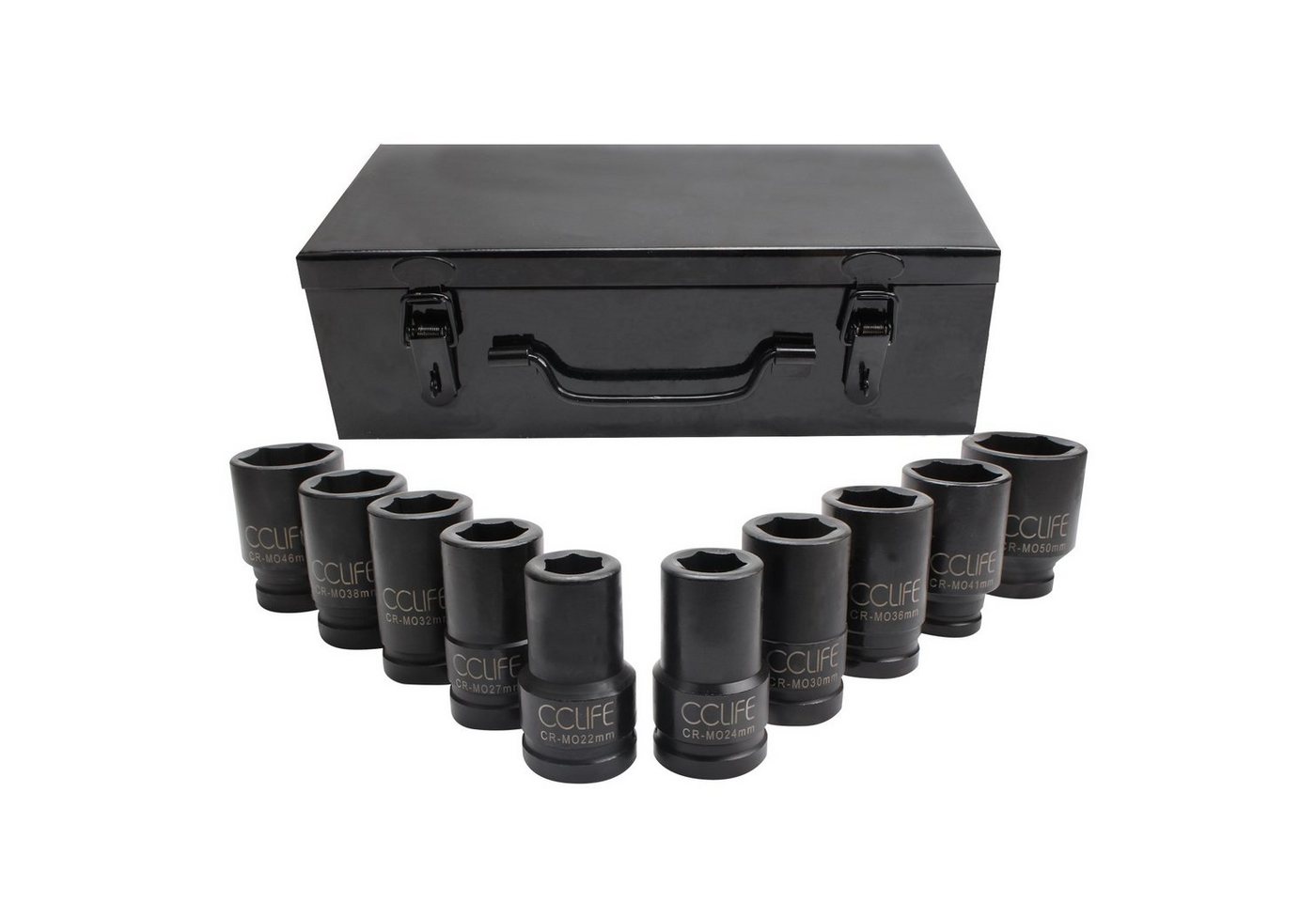 CCLIFE Steckschlüssel 3/4" Kraftnuss Schlagschrauber Nuss 88mm Tief Steckschlüssel Einsatz (set, 10 St) von CCLIFE