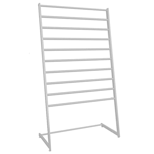 Ccsh Schalhalter 60cm/ 80cm/ 100cm/ 120cm Breiter Schal-Organizer Bodenstehend, 10-stöckiges, Strapazierfähiges Kleiderbügel-Display-Regal mit Rutschfesten Füßen von Ccsh