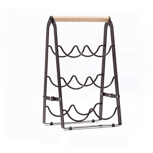 Cditoia Home Eisen Weinregal Multi-Flasche Weinkühler faltbar Display Weinregal Ornament Modern Einfach von Cditoia