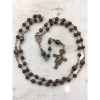 Bronze Franziskaner Rosenkranz - Franziskus Bronzit Braune Und Grüne Edelsteine San Damiano Kruzifix Ceceagnes Bronze Franziskaner Rosenkranz - Franziskus Bronzit Braune Und Grüne Edelsteine San Damiano Kruzifix Ceceagnes von CeCeAgnes