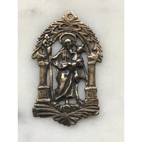 Medaille - St. Joseph Bronze Oder Sterling Silber Antike Reproduktion 081 Ceceagnes von CeCeAgnes